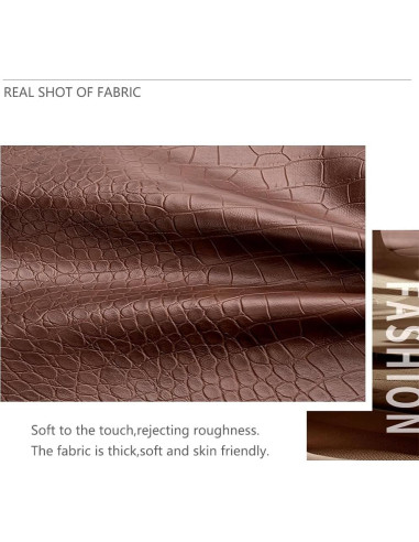 Cuero de Vaca Real 1.4-1.6 mm con Estampado de Caimán 25.4x25.4 cm