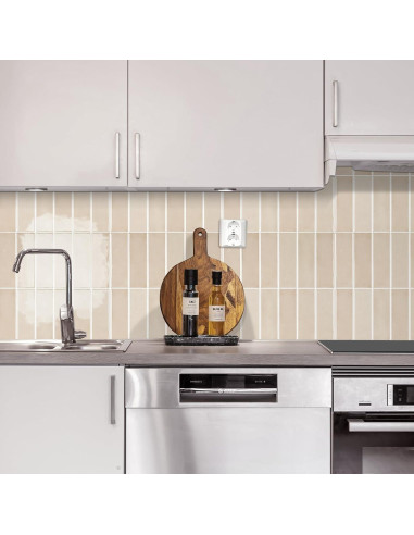 Azulejos Autoadhesivos AdoDecor 30.48x30.48 cm Beige Premium