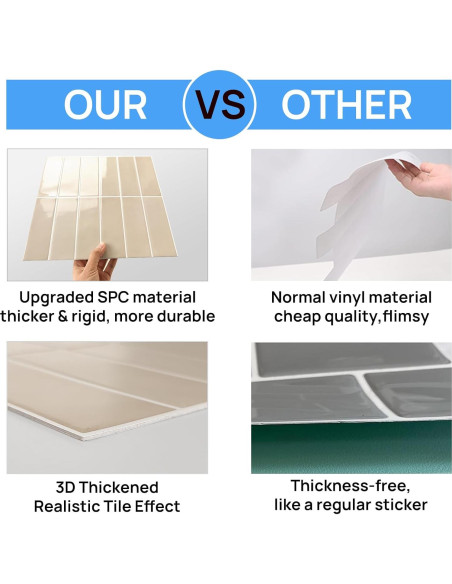 Azulejos Autoadhesivos AdoDecor 30.48x30.48 cm Beige Premium Azulejos Autoadhesivos AdoDecor 30.48x30.48 cm Beige Premium