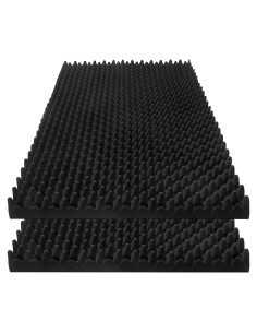 Paneles Acústicos de Espuma Aislante 2 Piezas 121.92x60.96 cm Negro