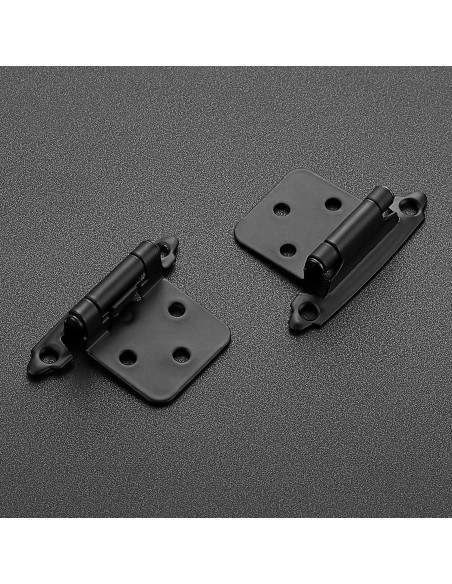 Bisagras de Puerta de Gabinete Ravinte 1/2" Negro Automáticas