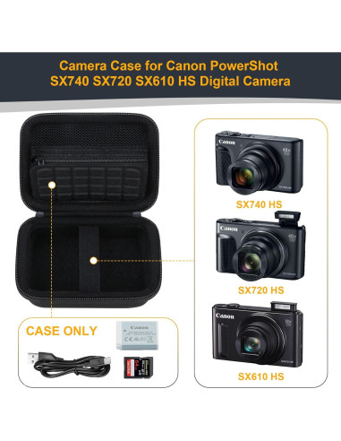 Funda dura para cámara Canon PowerShot SX740/SX730/SX720