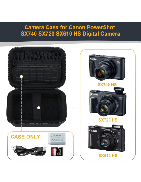 Funda dura para cámara Canon PowerShot SX740/SX730/SX720