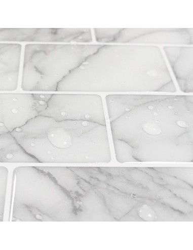 Azulejos Autoadhesivos Art3d 10 Hojas 30.48cm Mármol Gris