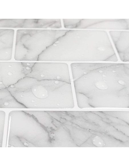 Azulejos Autoadhesivos Art3d 10 Hojas 30.48cm Mármol Gris