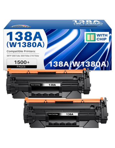 Cartucho de Tóner 138A Colorfly Negro para HP Pro 3001dw