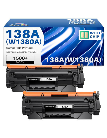 Cartucho de Tóner 138A Colorfly Negro para HP Pro 3001dw