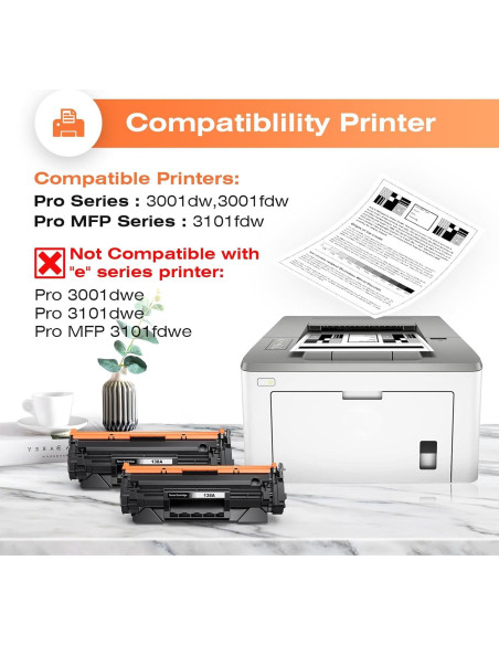 Cartucho de Tóner 138A Colorfly Negro para HP Pro 3001dw