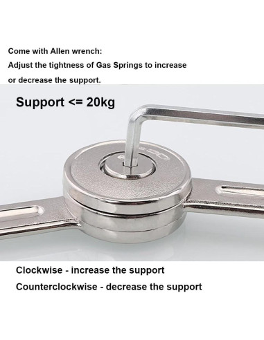 Soporte de Bisagra de Puerta Qrity - 2 Piezas - 20kg - Ajustable