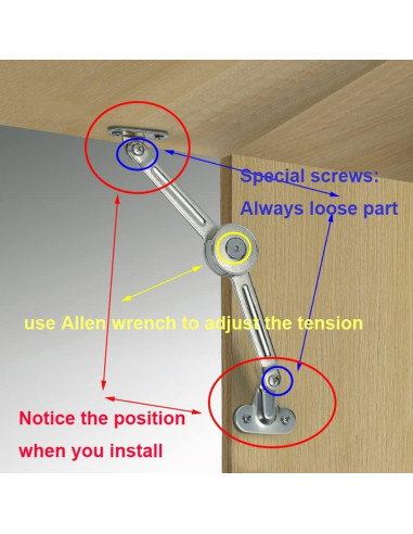 Soporte de Bisagra de Puerta Qrity - 2 Piezas - 20kg - Ajustable