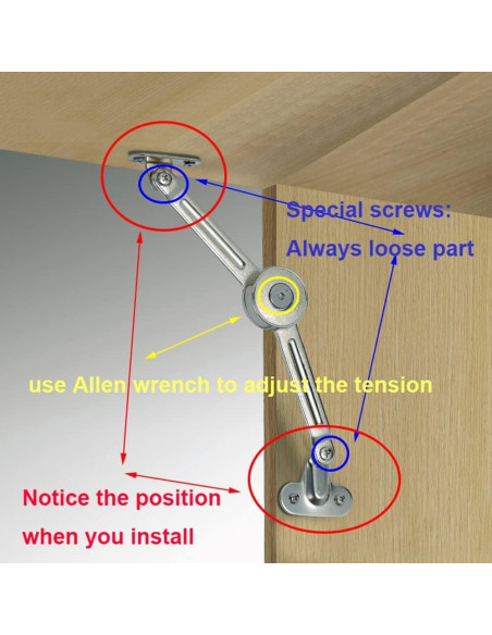 Soporte de Bisagra de Puerta Qrity - 2 Piezas - 20kg - Ajustable