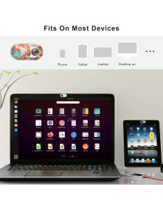 Cubierta Deslizante para Webcam Leadiy - 3 Piezas Mármol 2