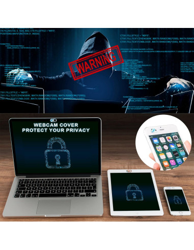 Cubierta Deslizante para Webcam Leadiy - 3 Piezas Mármol