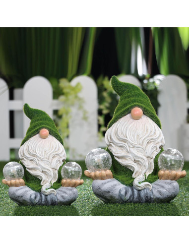 Gnomo de Jardín Zen Teresa's Collections con Luz Solar 20 cm