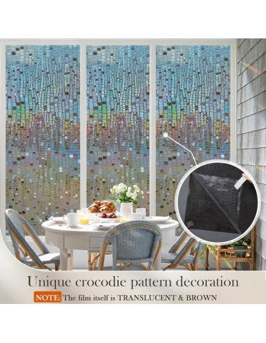 Película de Privacidad para Ventanas ALIUNI 44.5x200cm Vinilo