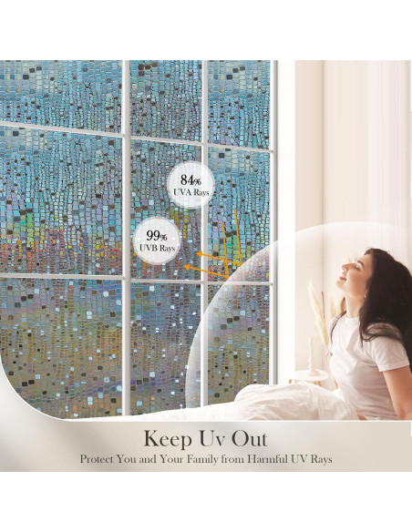 Película de Privacidad para Ventanas ALIUNI 44.5x200cm Vinilo