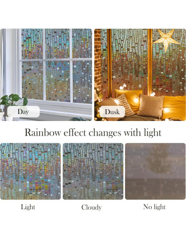 Película de Privacidad para Ventanas ALIUNI 44.5x200cm Vinilo