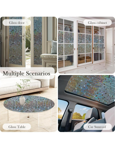 Película de Privacidad para Ventanas ALIUNI 44.5x200cm Vinilo