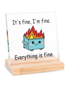 Adorno de Escritorio Xyulaan Fuego de Basura Azul 10x10cm