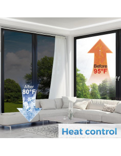 Película de Privacidad Viseeko 44.5x200 cm Reflectante UV 2