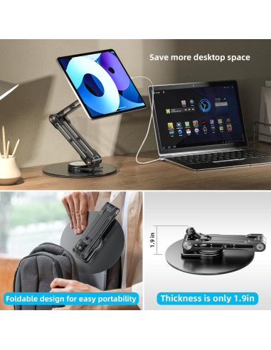 Soporte de Monitor Plegable WEARSON VESA 75mm 1.5kg Negro