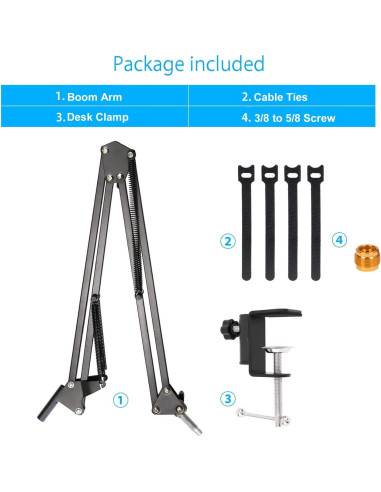 Soporte de Micrófono Ajustable YUZUHOME para Hyperx Quadcast S