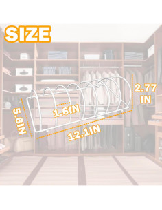 Soporte para Sombreros Blissluck TMJ04 - Metal Blanco, 7 Sombreros 2