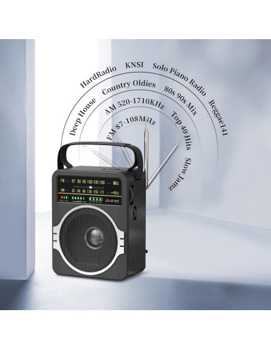 Radio Portátil AM FM Bluetooth 5.0 JEUJUG JEU-BT1622 5W