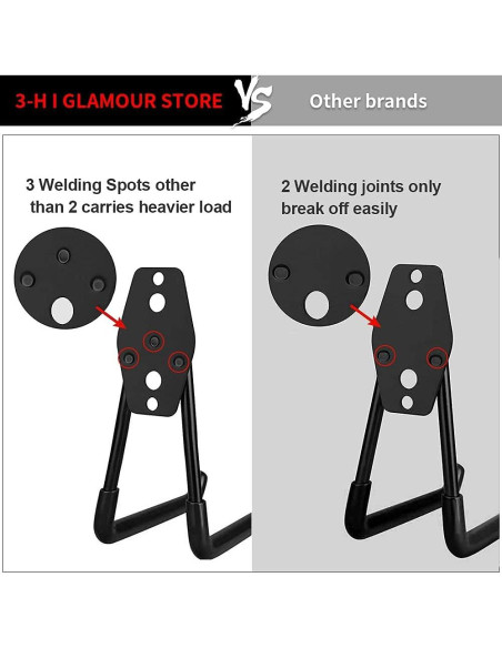 Ganchos de Garaje Pesados Consevisen - Soporte de 36kg - Paquete de 8