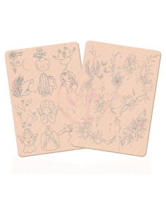 Piel de Práctica de Tatuaje Rosa TgoBeauty 1pc Silicona 1.5mm