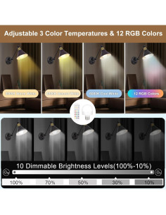 Aplique de Pared Inalámbrico TRLIFE con Control Remoto LED 2