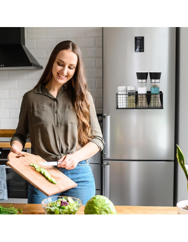 2 Cestas Magnéticas Organizador ONESIXEC para Refrigerador
