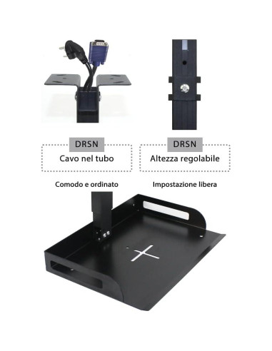 Bandeja Proyector Universal de Techo Drsn, Ajustable, 35.1x22.1cm