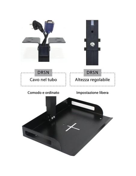 Bandeja Proyector Universal de Techo Drsn, Ajustable, 35.1x22.1cm