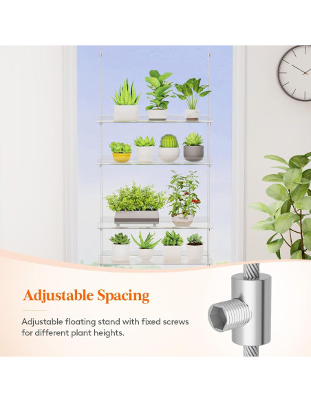 Estante Flotante de Planta 2 Niveles Lifewit 38 cm Acrílico