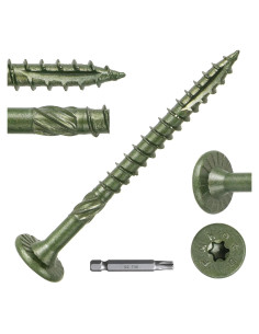 Tornillos para Deck de Exterior FMhotu 2.9" Verde 50 Pcs