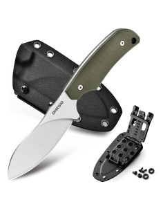 Cuchillo de Caza Omesio D2 Nessmuk con Funda Kydex 22.5 cm