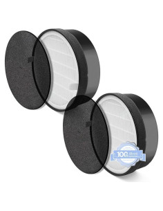 Filtro de Reemplazo LEVOIT LV-H132, Carbón Activado, Paquete de 2