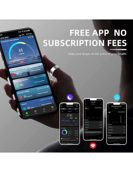 Anillo Inteligente Govllfoz 7 Negro 2.0 - Fitness y Salud