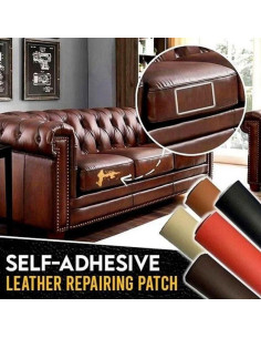 Reparador de Cuero Autoadhesivo Sofarefinish Negro 20x30 cm 2