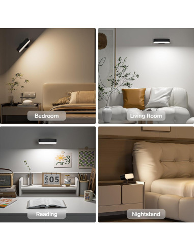 Aplique de Pared Inalámbrico Hensam LED Recargable 5 Colores