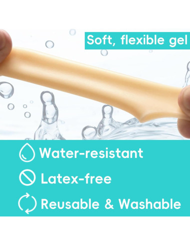 Protectores de Dedos de Gel Byehambuni - Paquete de 8 - Beige