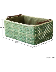 Caja de Almacenamiento Pequeña KINGWILLOW Verde 32x22x14 cm 2