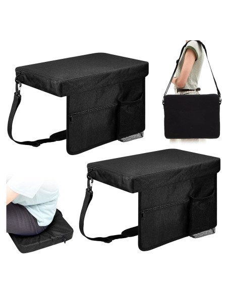 Asientos de Estadio Portátiles Hosuly - 2 Unidades, Negro