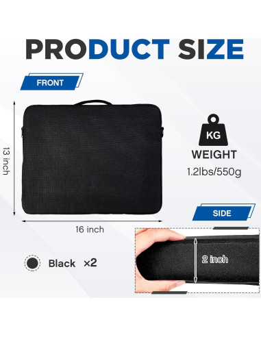 Asientos de Estadio Portátiles Hosuly - 2 Unidades, Negro