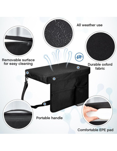 Asientos de Estadio Portátiles Hosuly - 2 Unidades, Negro