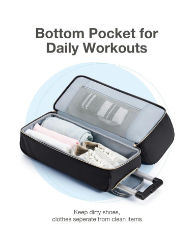 Bolsa de Viaje Rodante BAGSMART 45L con Compartimento para Zapatos