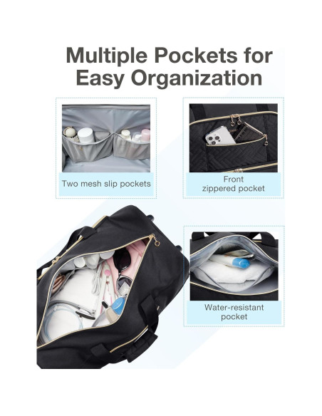 Bolsa de Viaje Rodante BAGSMART 45L con Compartimento para Zapatos