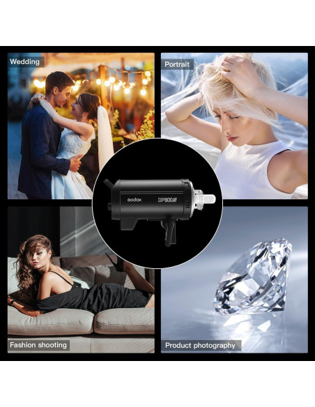 Flash de Estudio Godox DP800III 800Ws Inalámbrico 5600K