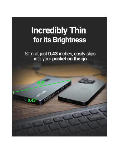 Luz de Video RGB Portátil ORLN'K 6.5" Aluminio 4000mAh